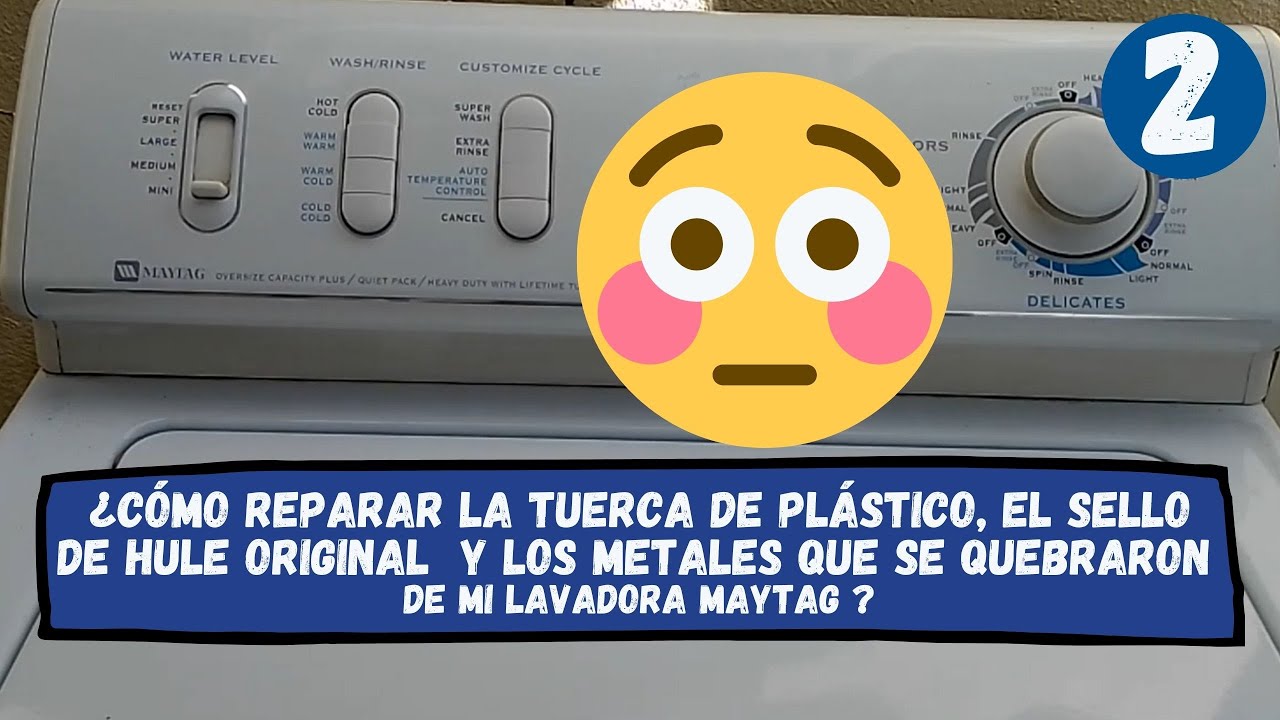 Acomodo de baleros,  plato freno, anillo balanceador, cojinete de empuje y polea de lavadora Maytag.
