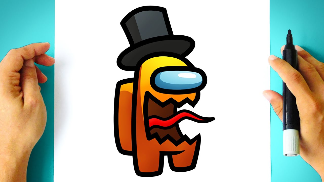 Como DESENHAR o IMPOSTOR do AMONG US - Como DIBUJAR a IMPOSTOR de AMONG US - Hide n Seek