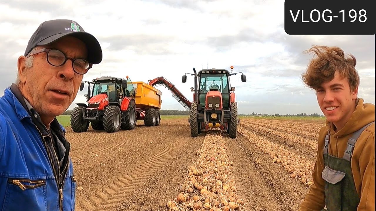 FARMVLOG #198 uien laden, aardappelen rooien voor de eerste keer!