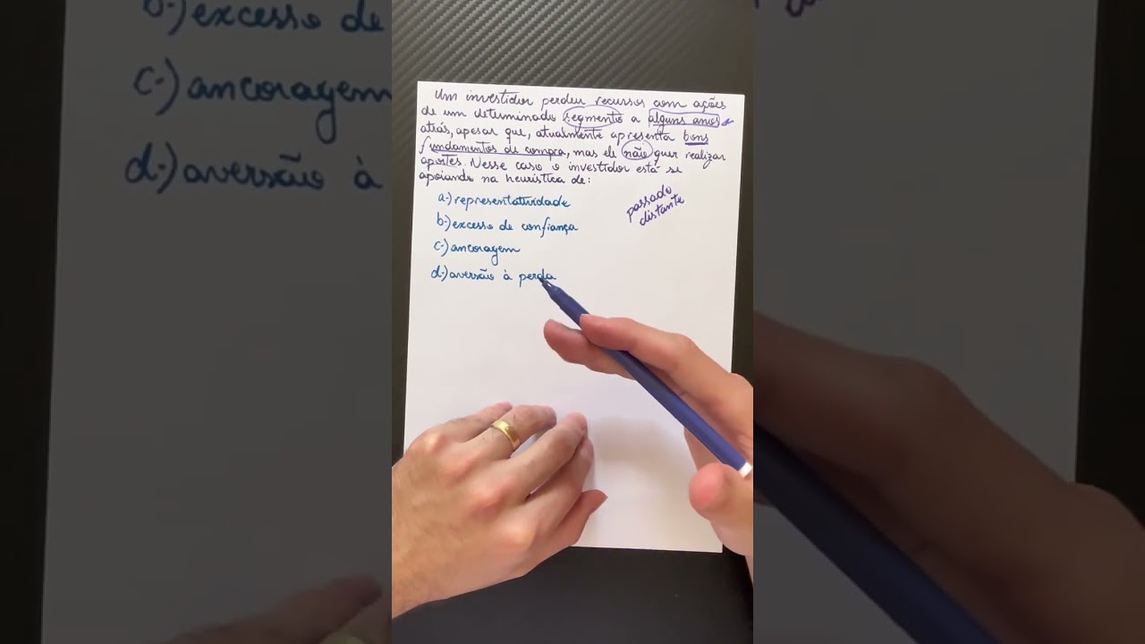 Perder dinheiro com a&ccedil;&otilde;es. Quest&atilde;o de prova Anbima  #anbima #anbimacea #cpa10 #cpa20 #cea