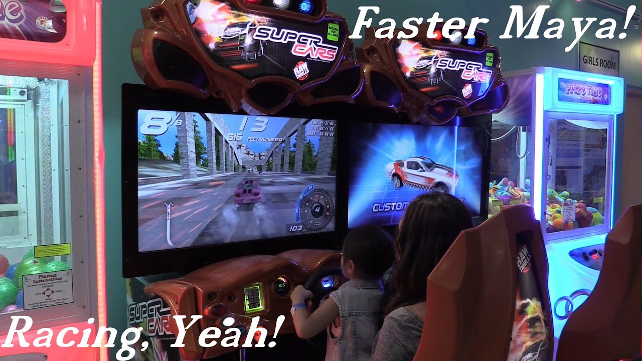 Amusement Park: Super Cars Arcade Game Playtime w/ Hulyan and Maya + Basketball Time Fun!