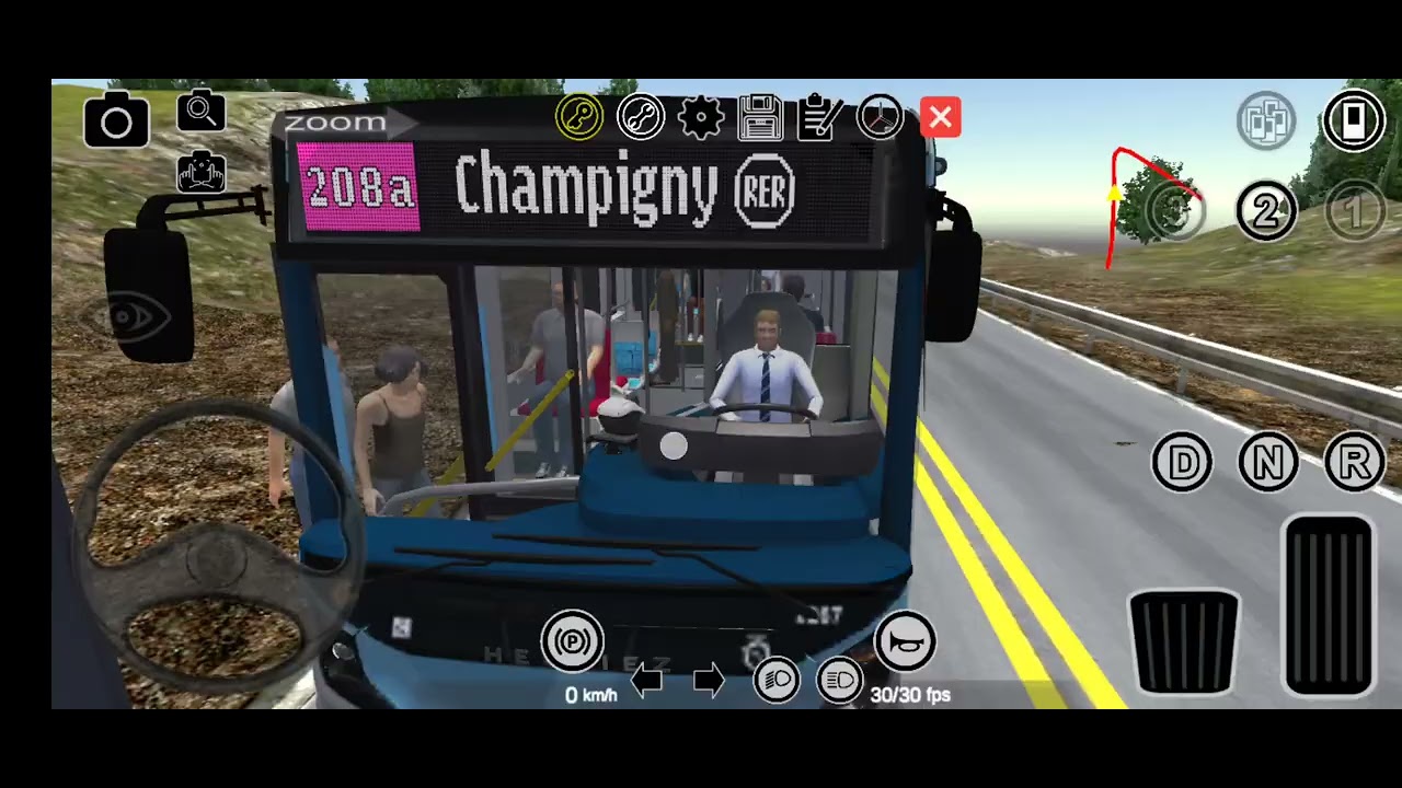 Proton bus simulator heuliez GX337 IDFM-RATP  Ligne 208a