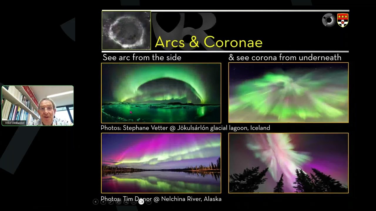 Webinar: Great Auroral Events,presented by Mike Lockwood, Department of Meteorology