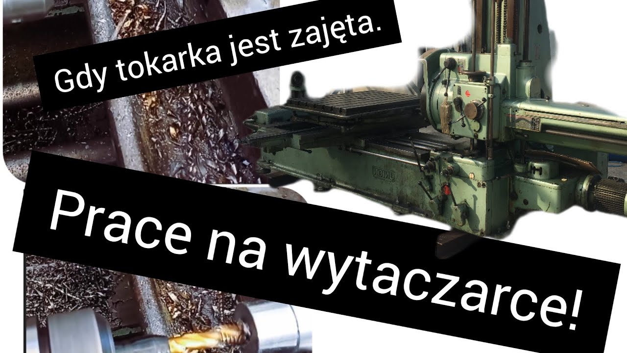 Gdy tokarka jest zajęta. Wiercenie i gwintowanie w wałku na wytaczarce.