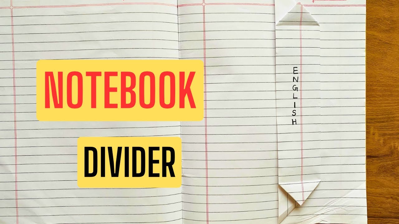 DIY Term 2 Notebook Divider | Notebook Partition | How to make Partition in Notebook | Page Divider