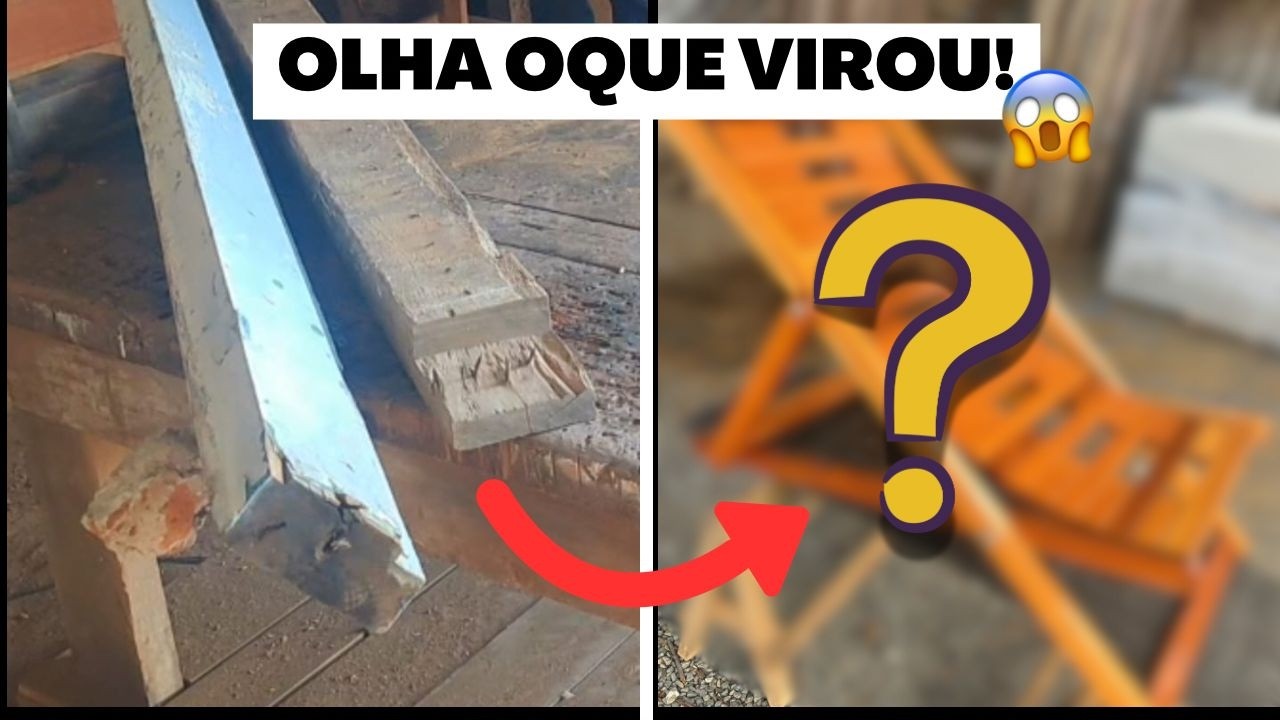 Você Jogaria Essa Madeira Fora? (Transformação Satisfatória) Espreguiçadeira de Madeira de Demolição
