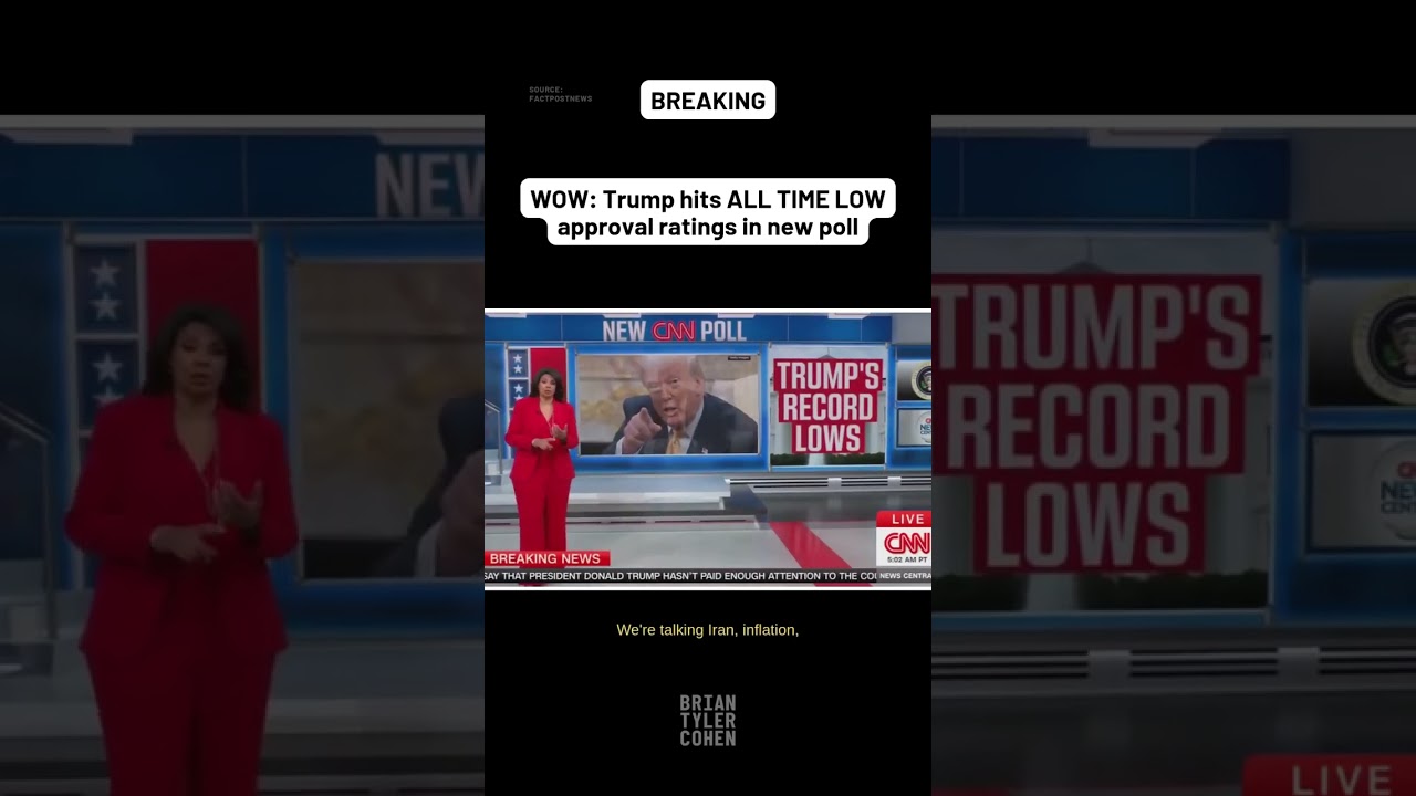 Рейтинг одобрения Трампа достиг ИСТОРИЧЕСКОГО МИНИМУМА согласно новому опросу 😳 #Трамп #Опросы #П...
