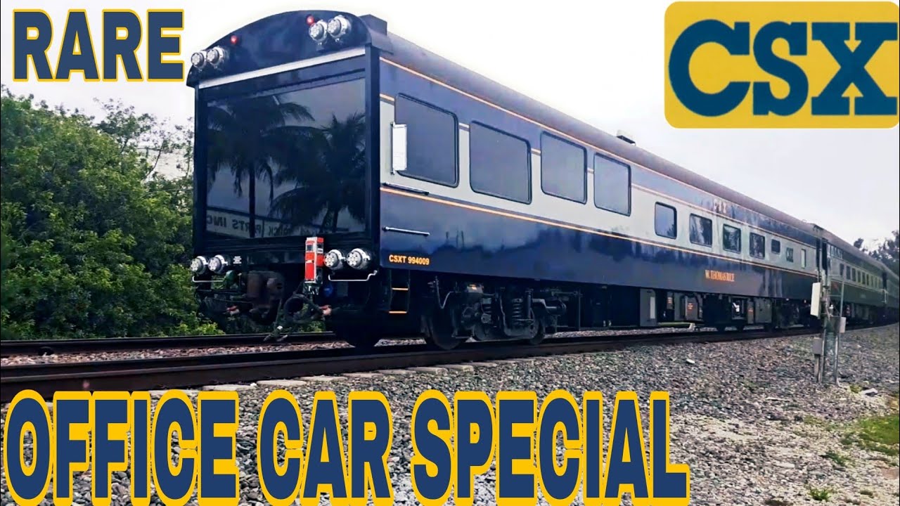 * RARE *  CSX Office Car Special Train @ Miami Railroad Crossing