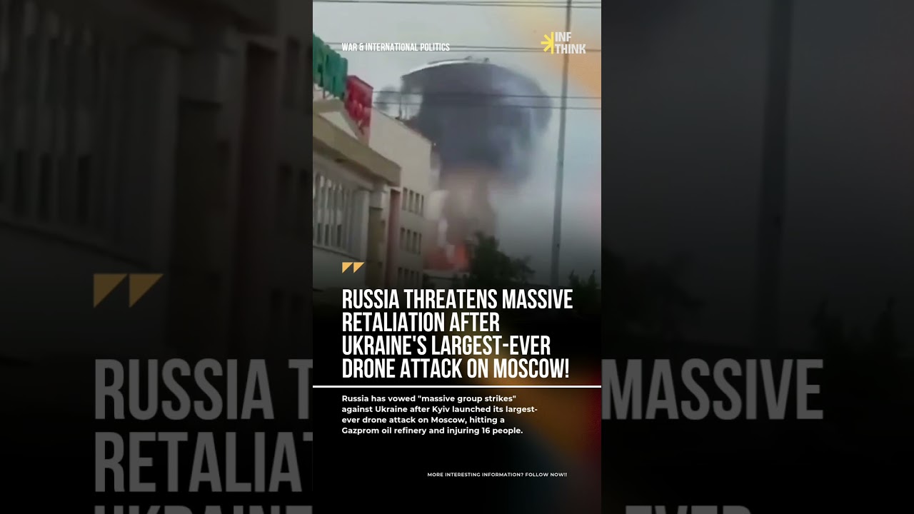 Russia Threatens Massive Retaliation After Ukraine's Largest Ever Drone Attack on Moscow!