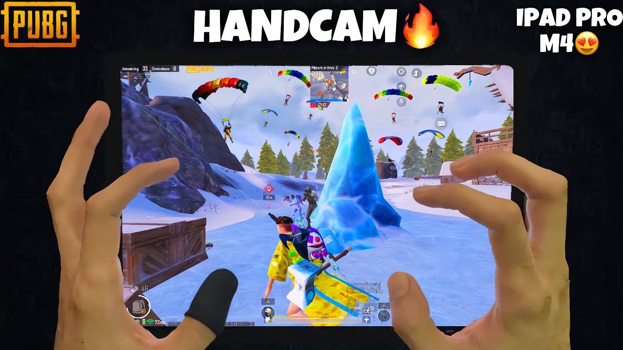 BEST HANDCAM 5 FINGER + GYROSCOPE IPAD PRO M4 PUBG MOBILE