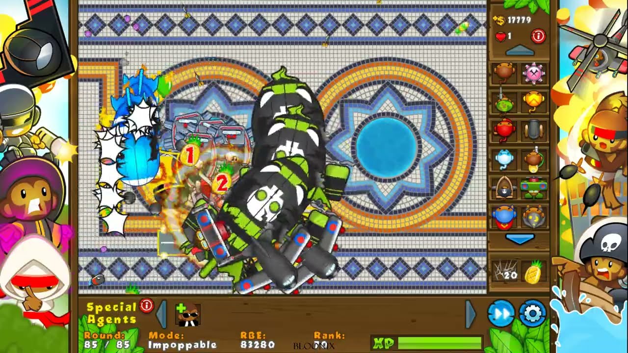 Bloons Tower Defense 5 | Beginner Map | Mosaic | Impoppable