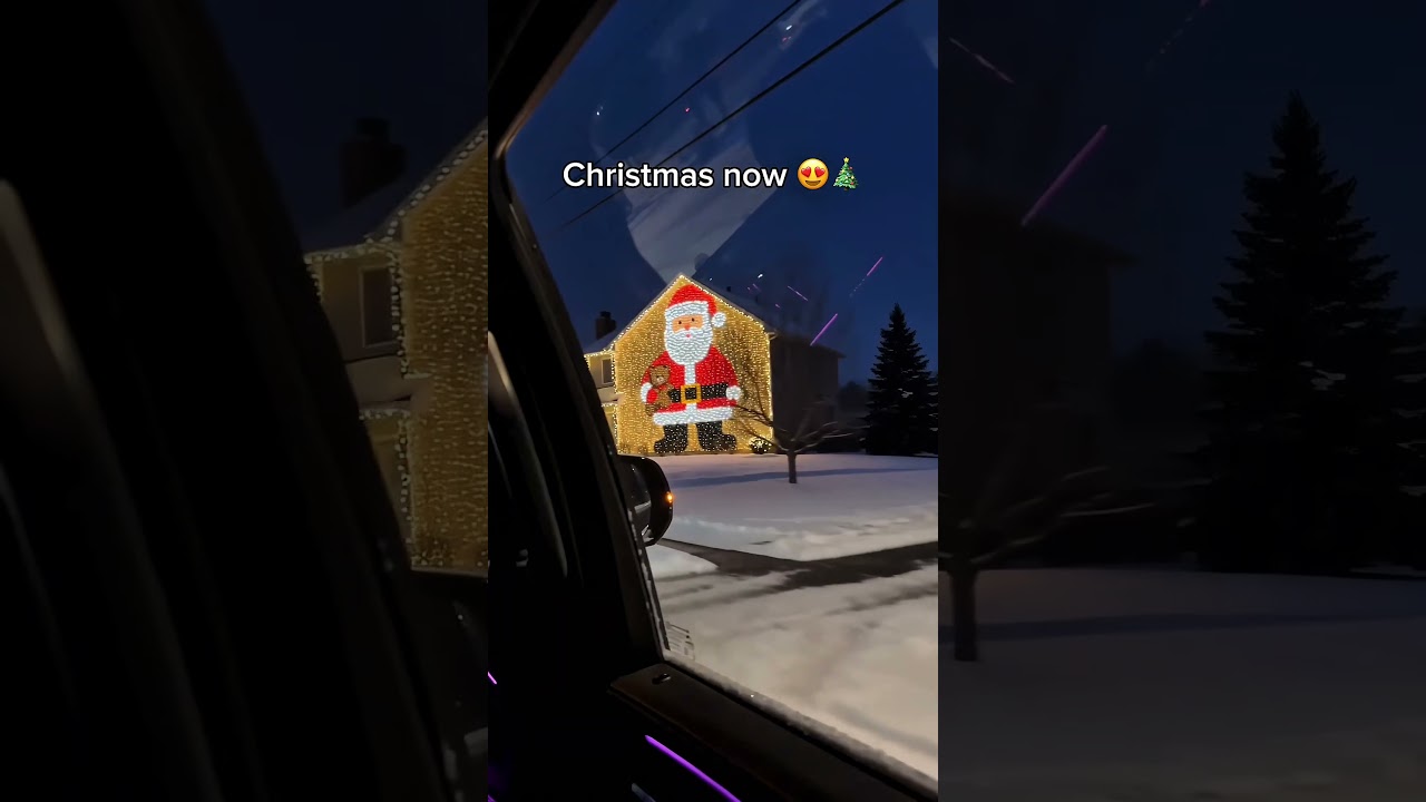 Best christmas lights 😍🎄 #christmas #christmaslights #santa #decor #led