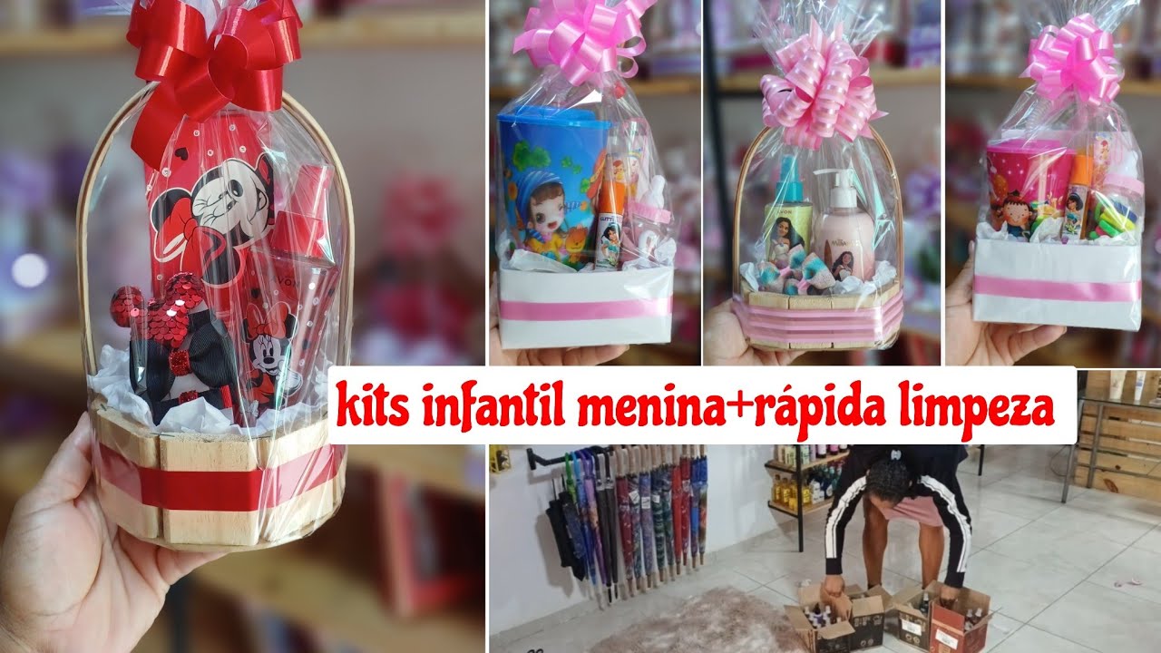 Limpeza rápida na loja + opção de kits infantil menina