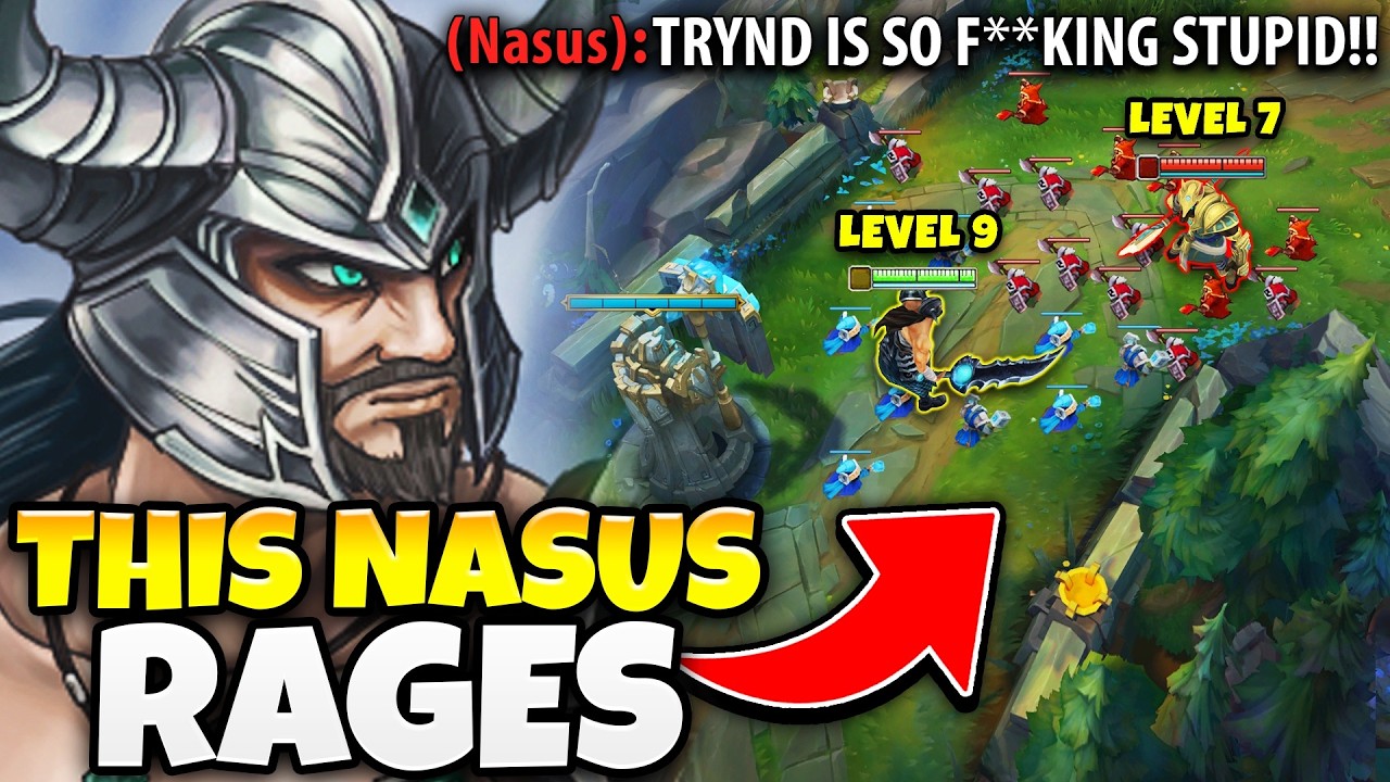 I beat this poor Nasus so bad he couldn't hit level 6 for 10 minutes... (HE WAS RAGING)