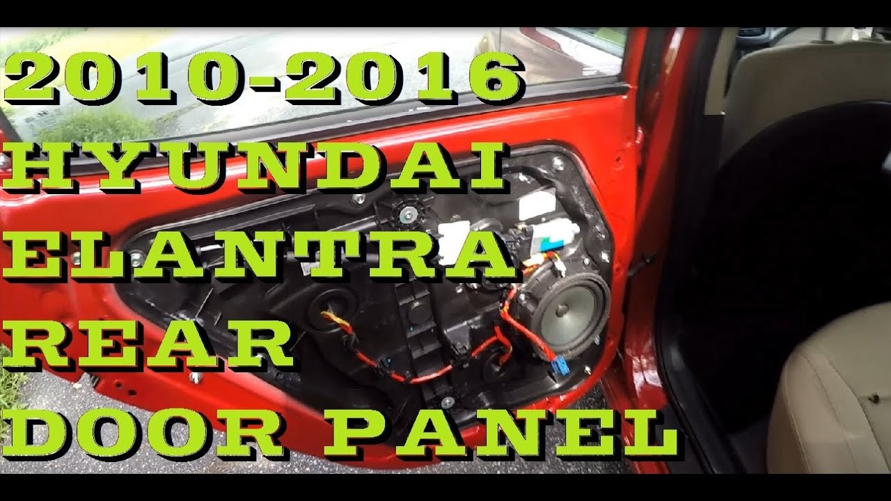 Как снять заднюю дверную панель в Hyundai Elantra 2010-2016
