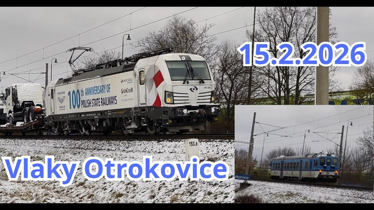 Vlaky Otrokovice 15.2.2026 s @fotograf_patrik a @Rixi_cz
