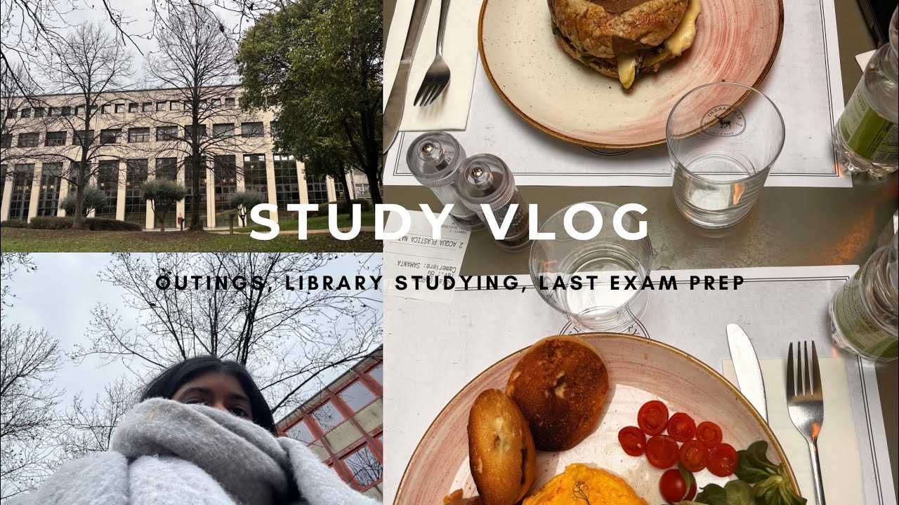 Study vlog 💻│last exam prep, brunch with friend, library hours