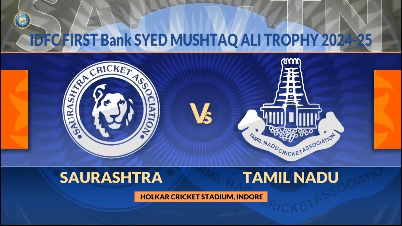 Syed Mushtaq Ali Trophy 2024 l Saurashtra vs Tamil nadu l Today&rsquo;s highlights