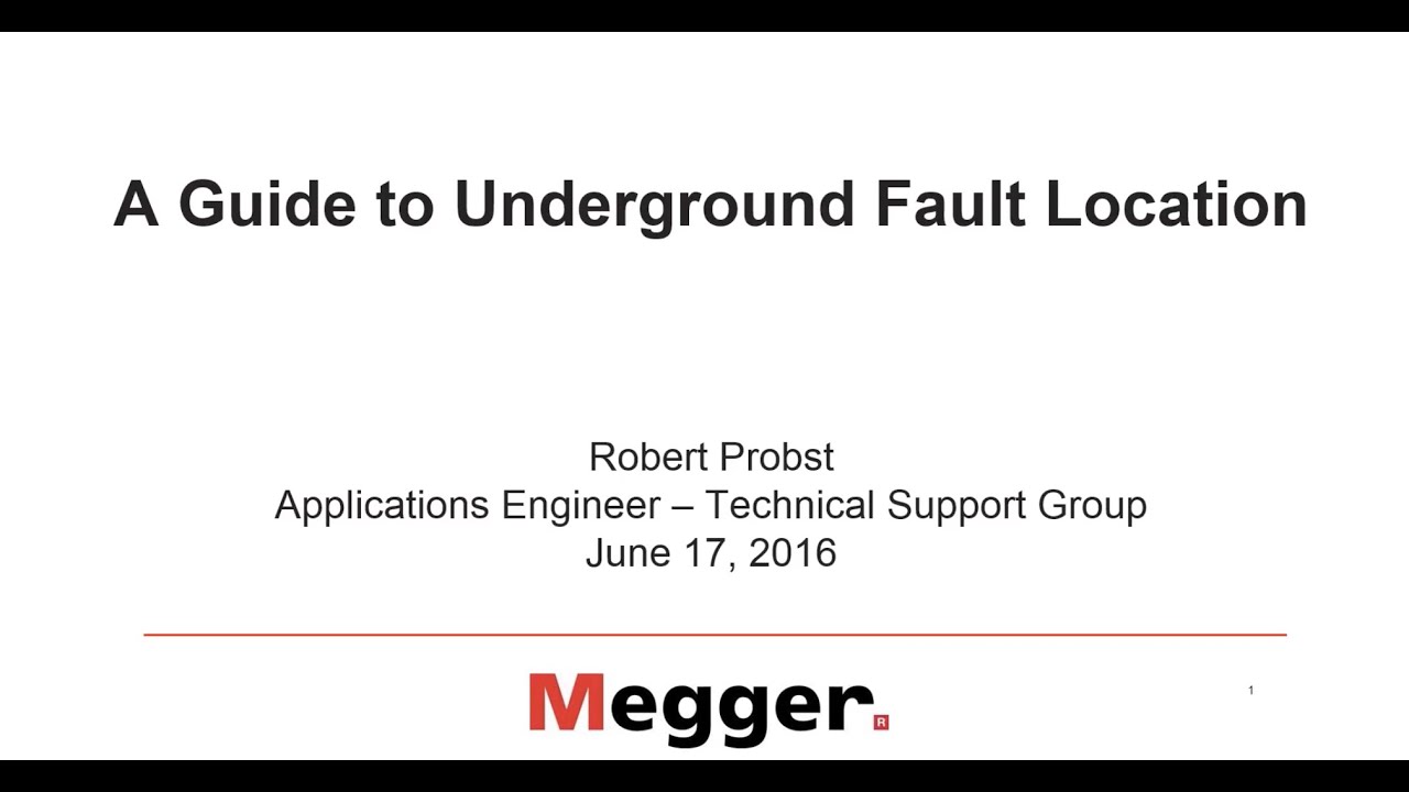 Guide to Underground Fault Locating
