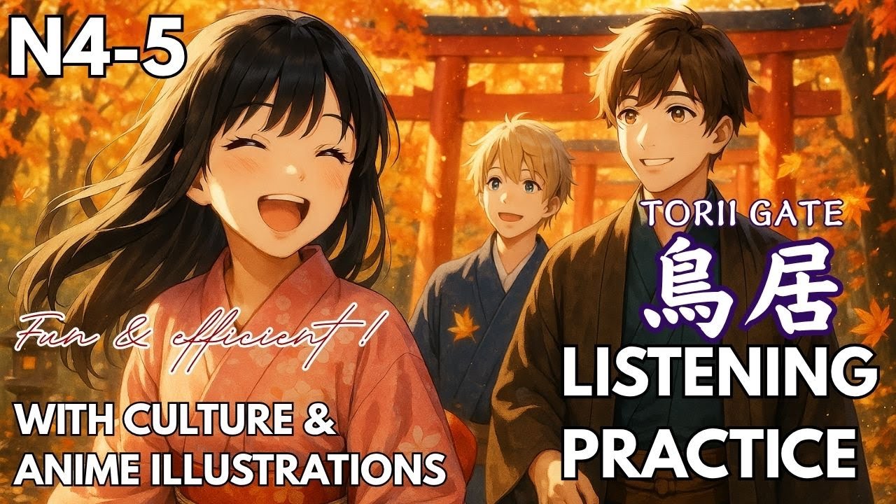 Japanese Listening Practice for Beginners with Anime Illustrations: Torii Gate