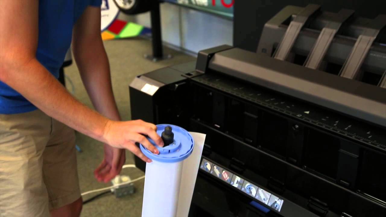 Loading Paper - HP DesignJet T2500 (How to)