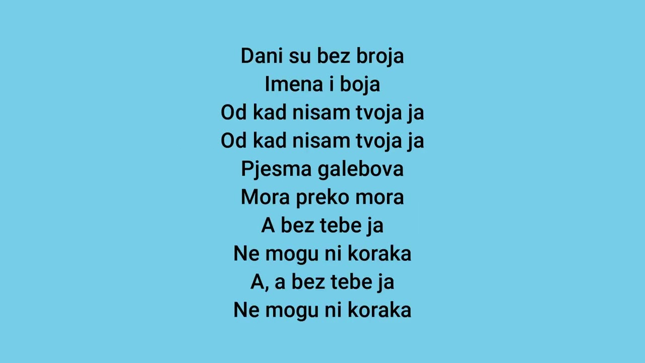 25.  Dani su bez broja (karaoke)