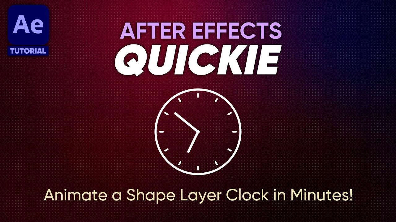 Make Your OWN Animated Clock in After Effects NOW!