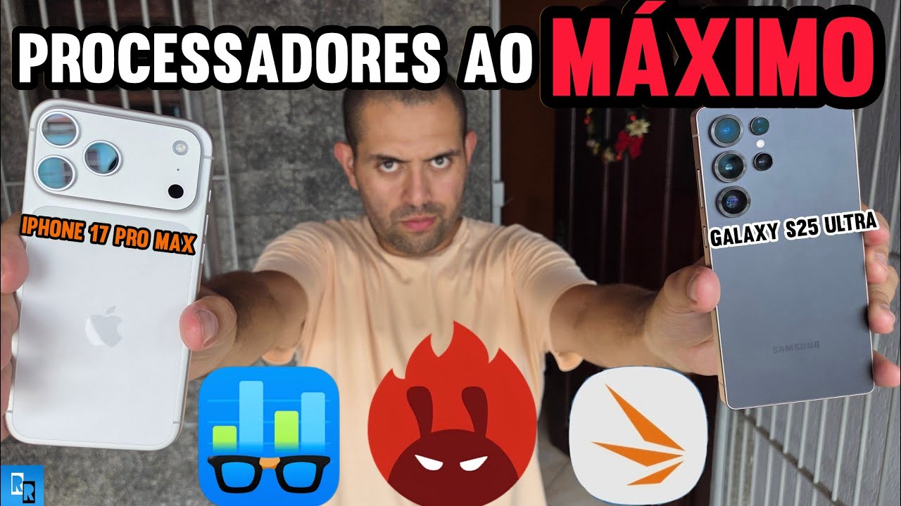 IPHONE 17 PRO MAX vs GALAXY S25 ULTRA | QUAL PROCESSADOR aguentou melhor o TRANCO?