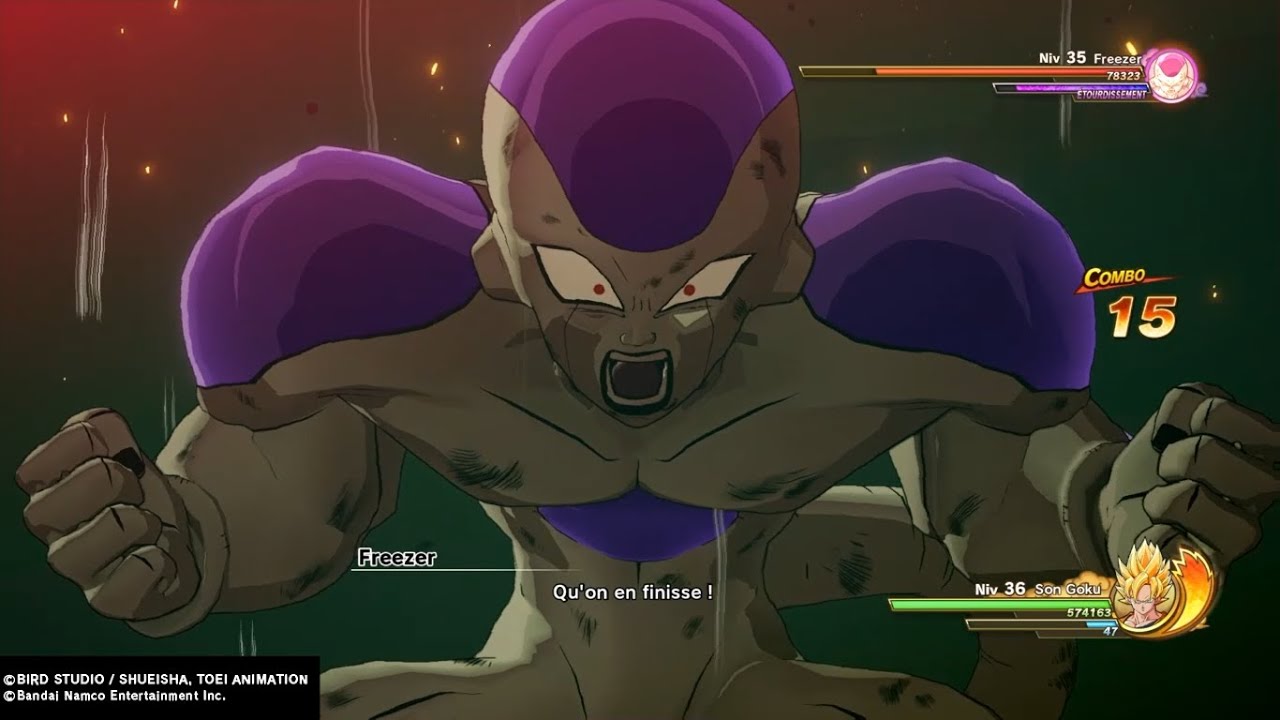 DRAGON BALL Z KAKAROT - Goku SSJ vs Frieza Full Power no damage x2
