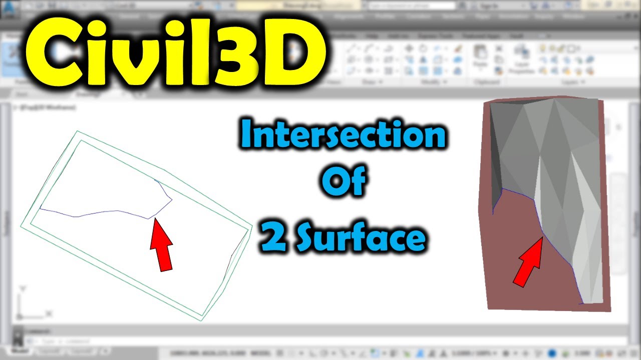 How To Find Intersection of Two Surfaces in CIVIL3D?