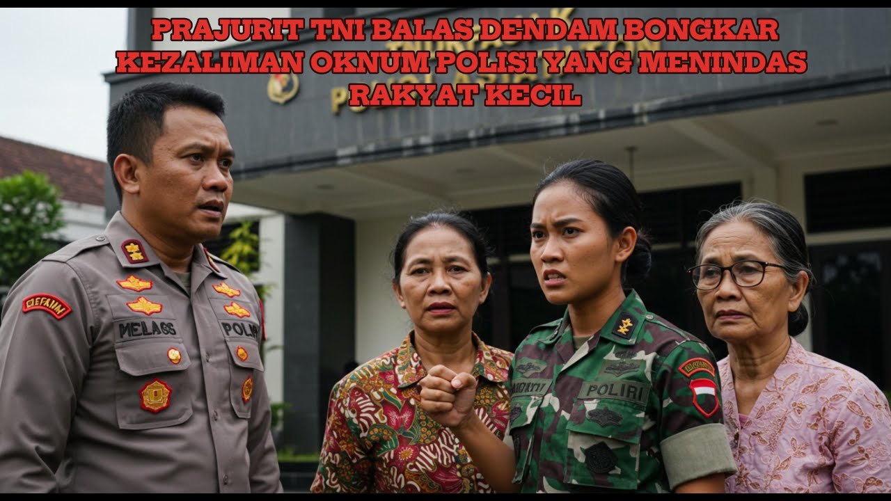 DIKIRA CUPU!! PRAJURIT TNI BONGKAR KEZALIMAN OKNUM POLISI YANG MENINDAS RAKYAT KECIL