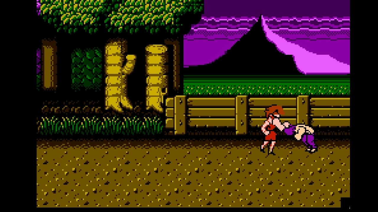 Double Dragon NES - Playing as Marian