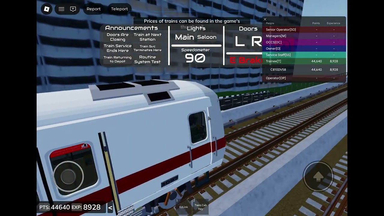Roblox SPCC NSEWL 2024 KHI C151 Unrefubished From EW15 Tanjong Pager to EW19 Queenstown 