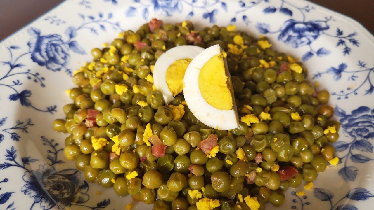 GUISANTES CON JAMÓN Y HUEVOS, RECETA RÁPIDA // BEATRIZ COCINA.