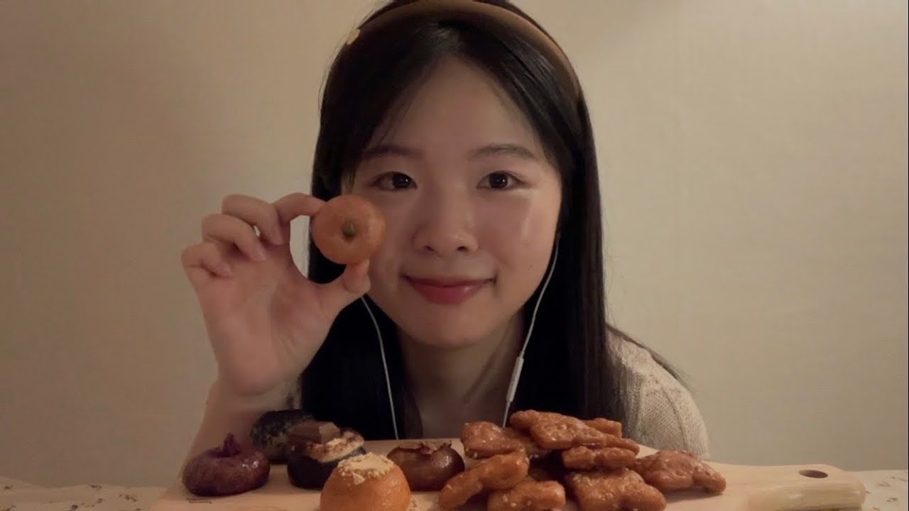 ASMR 쫀득한 개성주악 & 페스츄리 약과 이팅사운드🥮🤎 Korean Traditional Dessert Eating Sound