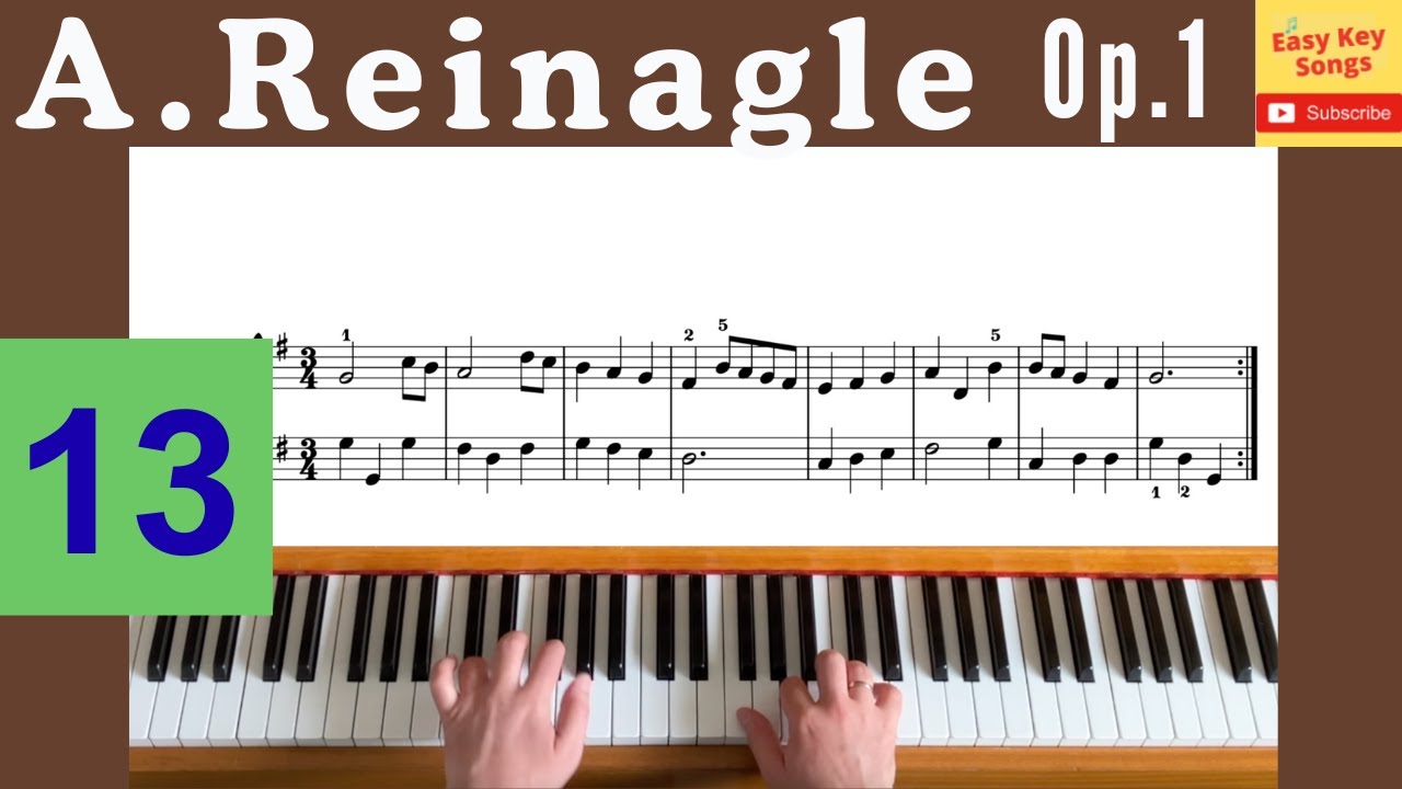 A.Reinagle - 24 Short And Easy Pieces Op.1. No.13 | Beginner Classical Piano Pieces.
