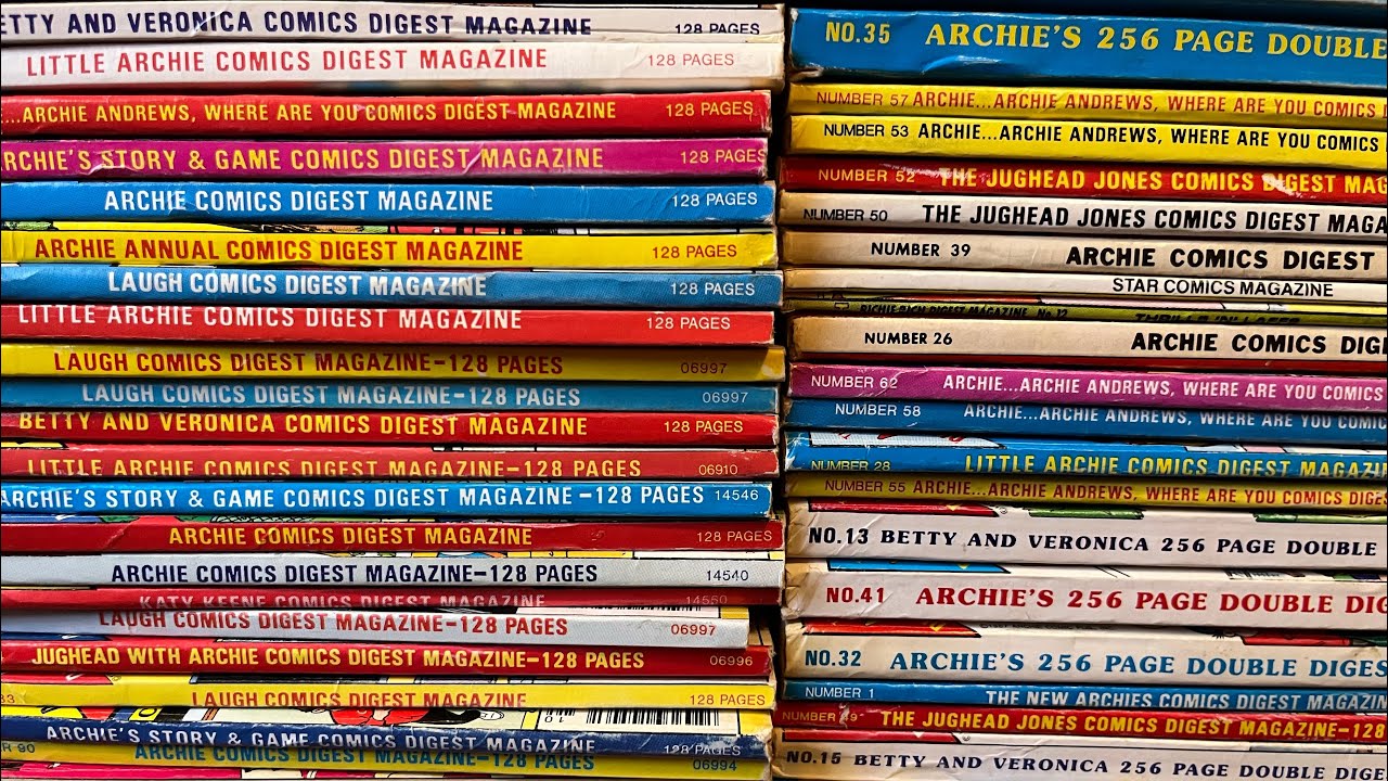 Vintage Archie Digest comic book haul. Betty and Veronica, Jughead and more!
