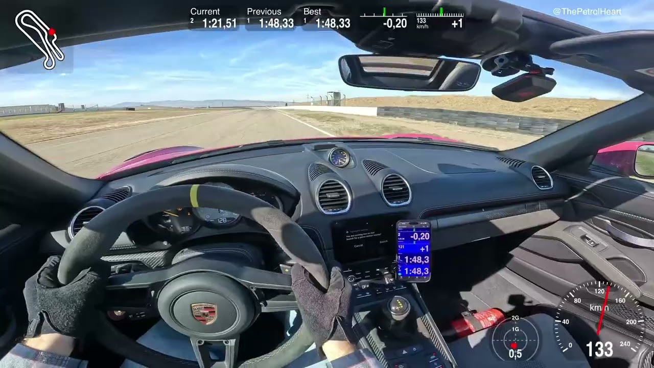 Porsche 718 Spyder RS on track