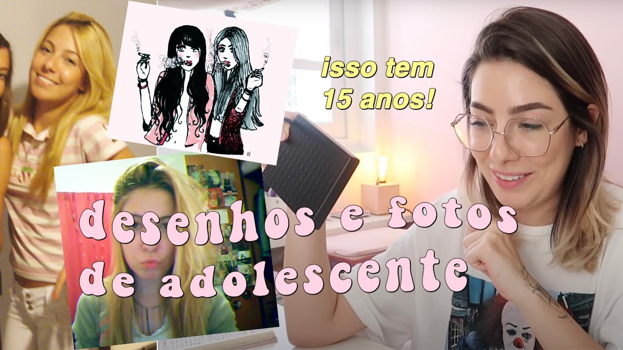 REAGI aos meus DESENHOS e FOTOS de 15 anos atrás! jovem nanaths anos 2000 kkkk
