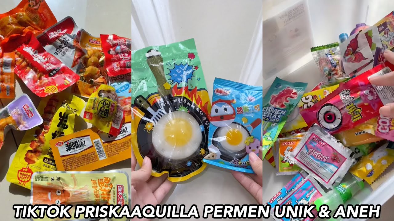 MAKAN PERMEN UNIK & ANEH LAGI!! - TIKTOK PRISKAAQUILLA MAKAN PERMEN UNIK & ANEH