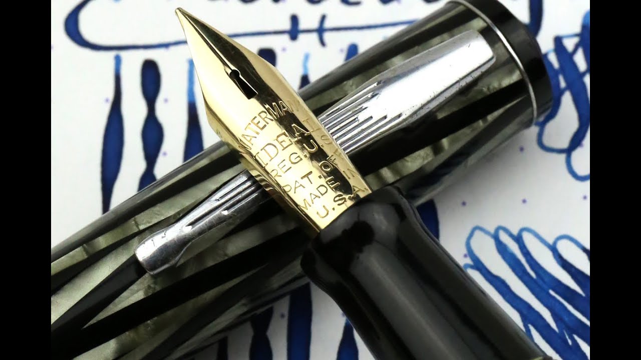 Vintage Waterman's Ink-Vue "Silver Ray" - Flexible Keyhole Nib