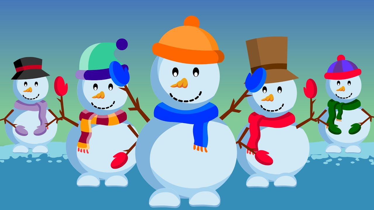 Five Little Snowmen | Nursery Rhyme