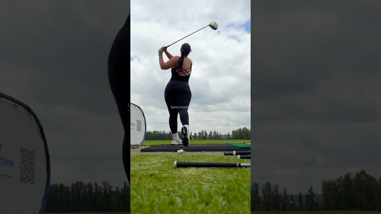 Same month, different year, different swing 🏌️‍♀️ 