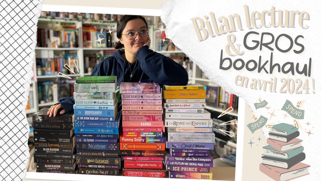 💸📚 : eh oui, c'est l'heure de faire le bilan lecture et le GROS bookhaul du mois d'avril 2024 ! 🤍
