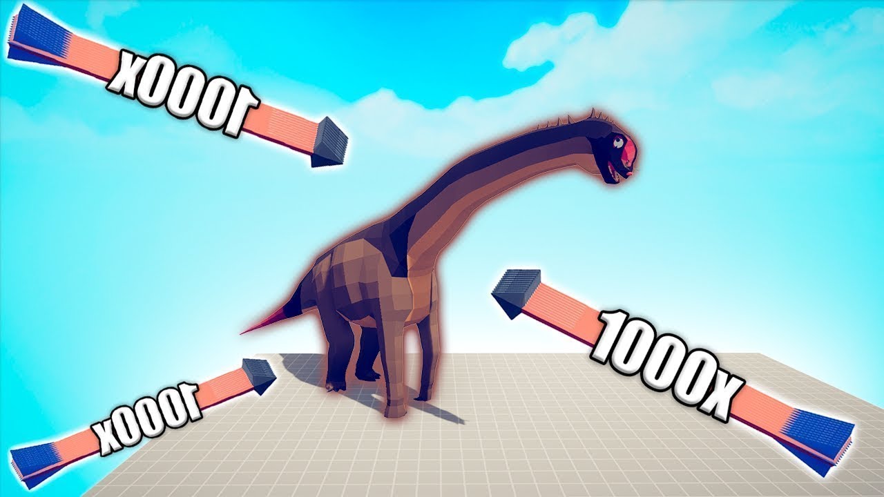 DINOSAUR vs 2x 1000x OVERPOWERED UNITS - TABS | Totally Accurate Battle Simulator 2025