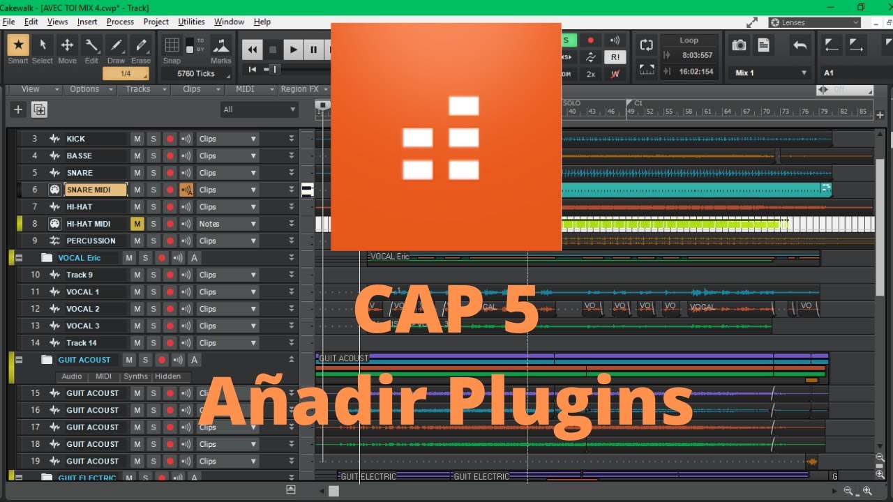 Tutorial Cakewalk en español - Capítulo 5 Cómo añadir los  plugins