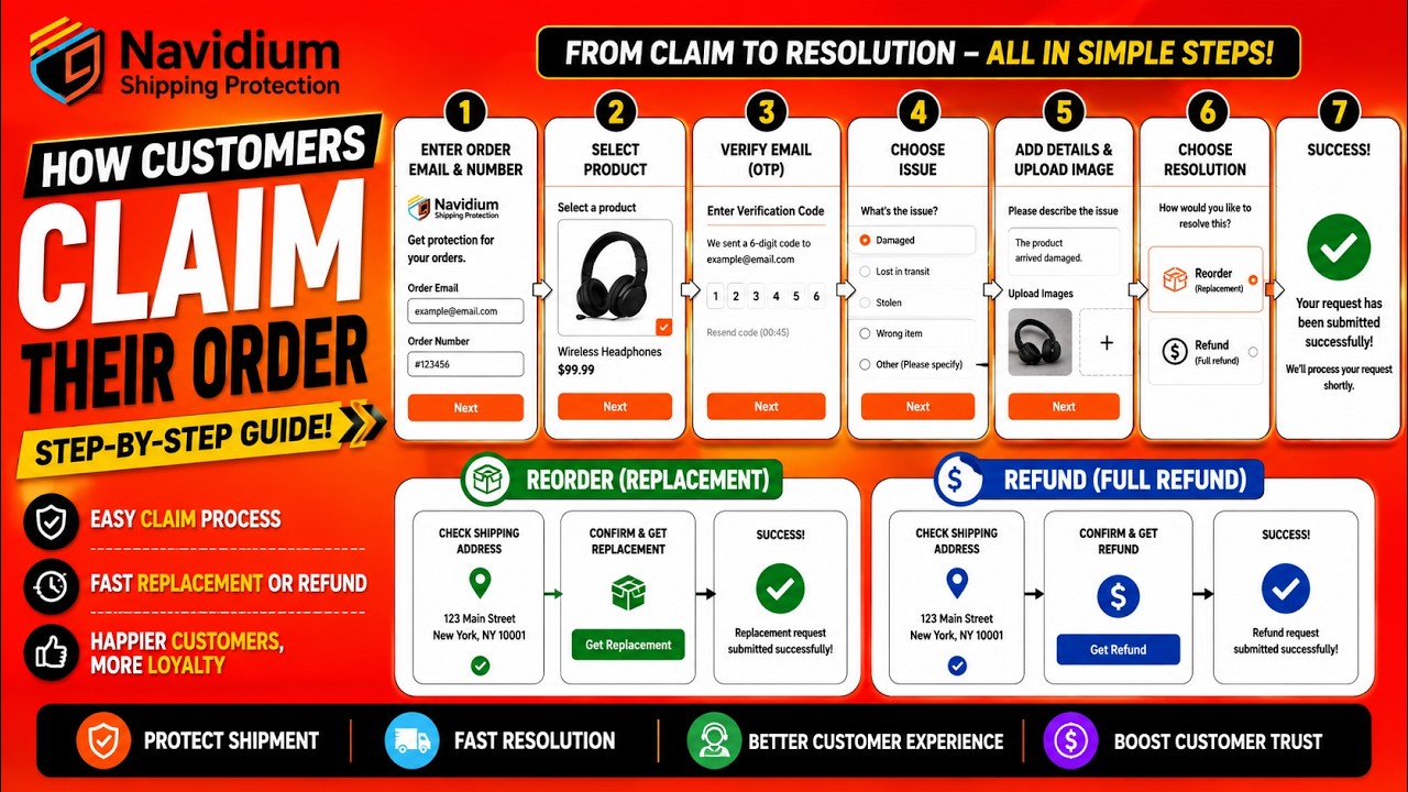 How Customers File a Claim with Navidium Shipping Protection | Navidium Apps Step by Step Guide