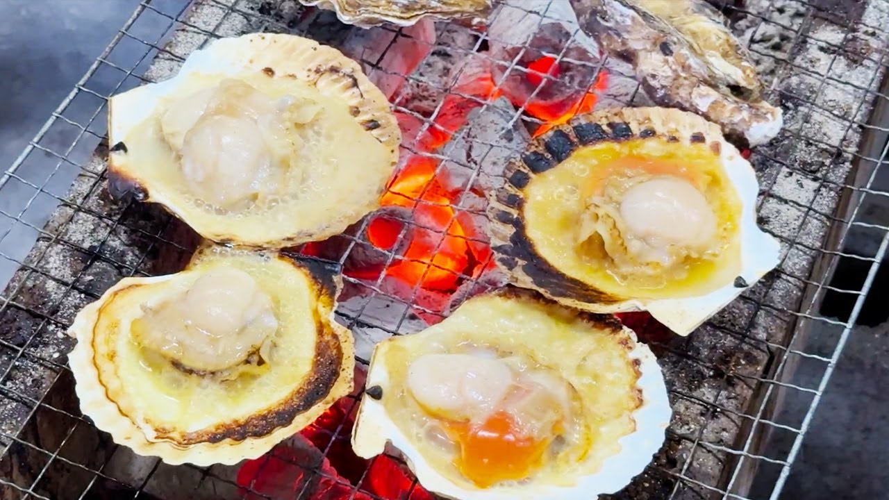 Fresh Seafood From The Ariake Sea. Seasonal seasonal foods such as crabs, shrimps, and turban shells