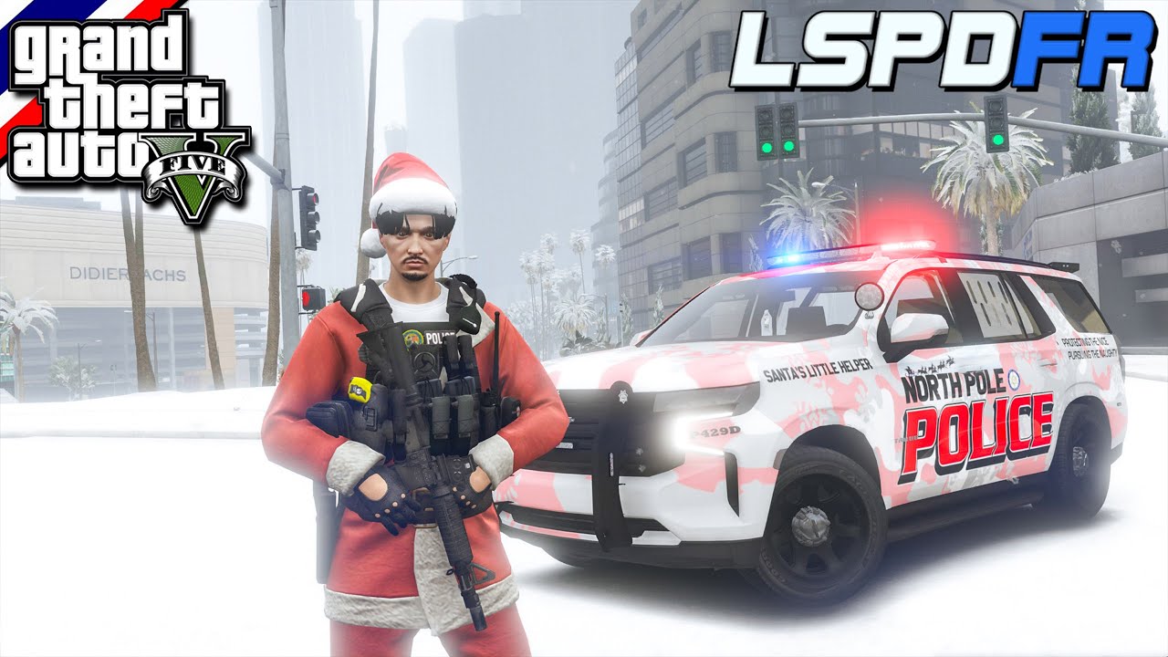 GTA V - LSPDFR มาเป็นตำรวจในเกม GTA V จ่าตั้มกับวันคริสต์มาส Merry Christmas #184