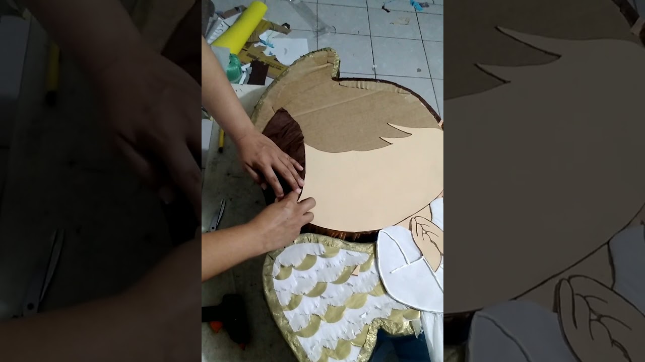 Como hacer piñata de angel para bautizo